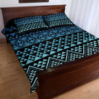 Maori Niho Taniwha Te Wheiao Quilt Bed Set Moana Blue - Aussie Hoodie