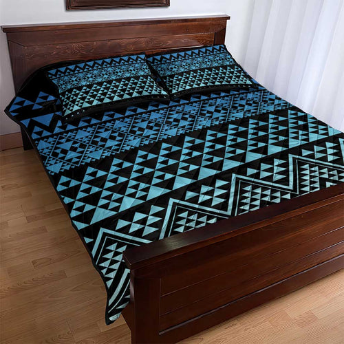 Maori Niho Taniwha Te Wheiao Quilt Bed Set Moana Blue - Aussie Hoodie