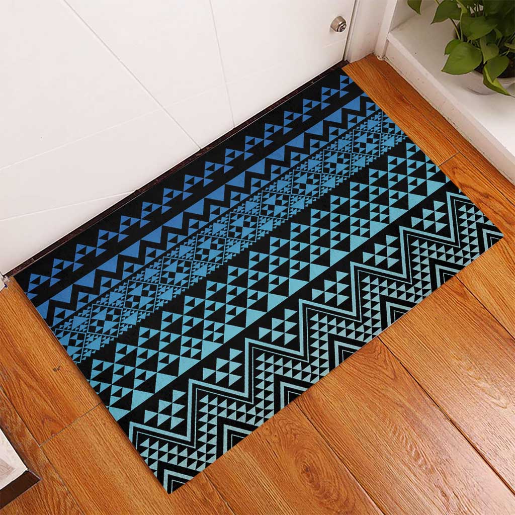 Maori Niho Taniwha Te Wheiao Rubber Doormat Moana Blue - Aussie Hoodie