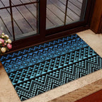 Maori Niho Taniwha Te Wheiao Rubber Doormat Moana Blue - Aussie Hoodie