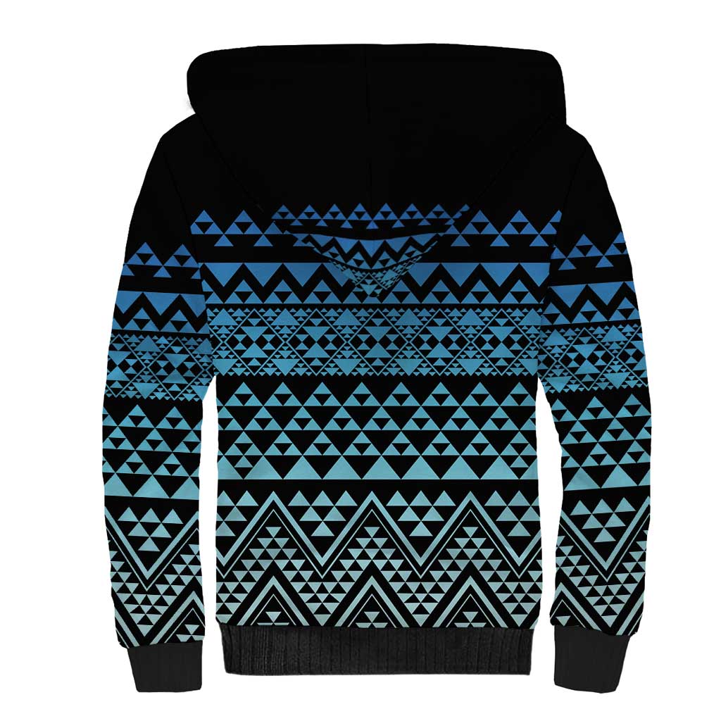 Maori Niho Taniwha Te Wheiao Sherpa Hoodie Moana Blue - Aussie Hoodie