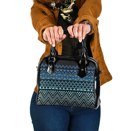 Maori Niho Taniwha Te Wheiao Shoulder Handbag Moana Blue - Aussie Hoodie