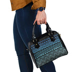 Maori Niho Taniwha Te Wheiao Shoulder Handbag Moana Blue - Aussie Hoodie
