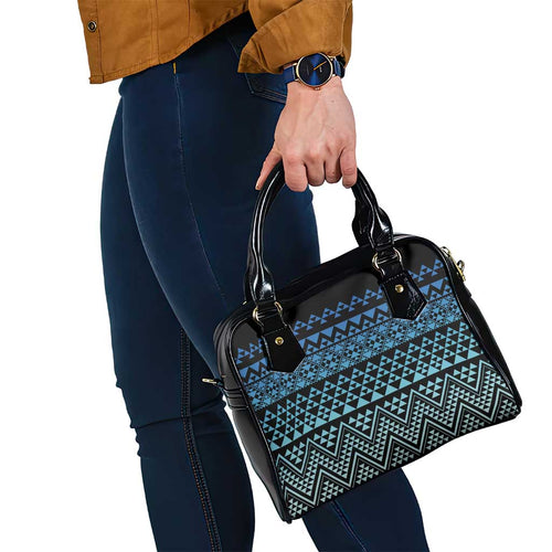Maori Niho Taniwha Te Wheiao Shoulder Handbag Moana Blue - Aussie Hoodie