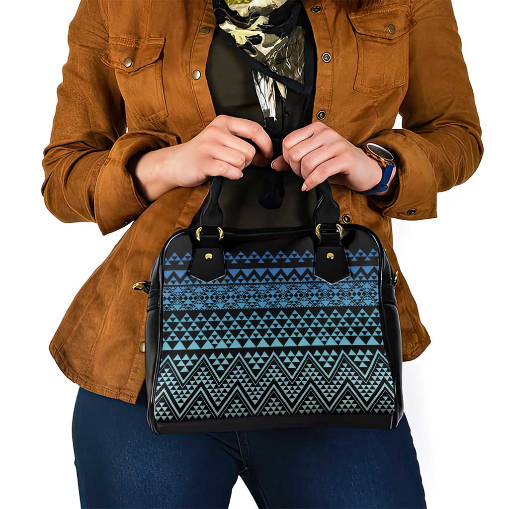 Maori Niho Taniwha Te Wheiao Shoulder Handbag Moana Blue - Aussie Hoodie