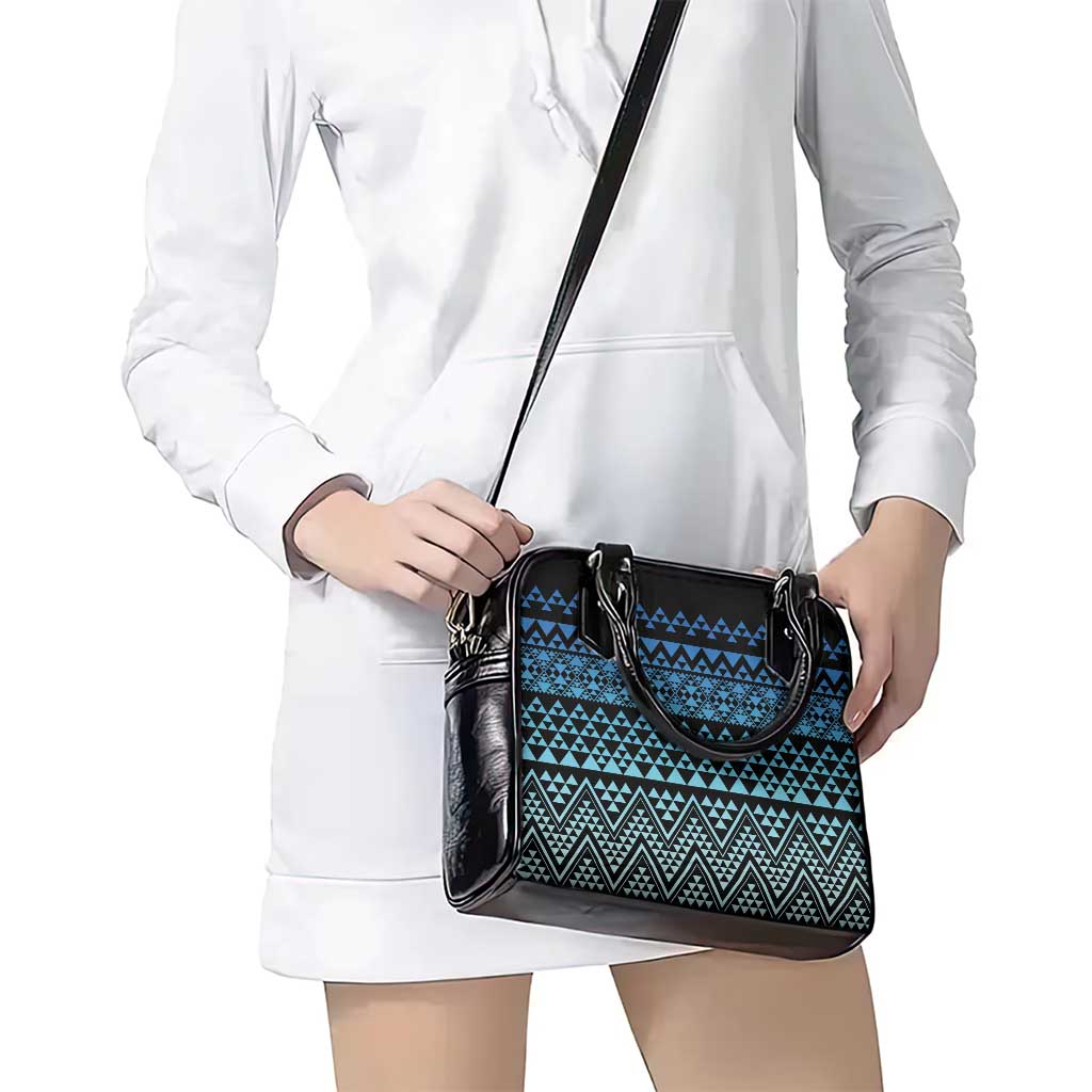 Maori Niho Taniwha Te Wheiao Shoulder Handbag Moana Blue - Aussie Hoodie