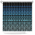 Maori Niho Taniwha Te Wheiao Shower Curtain Moana Blue - Aussie Hoodie