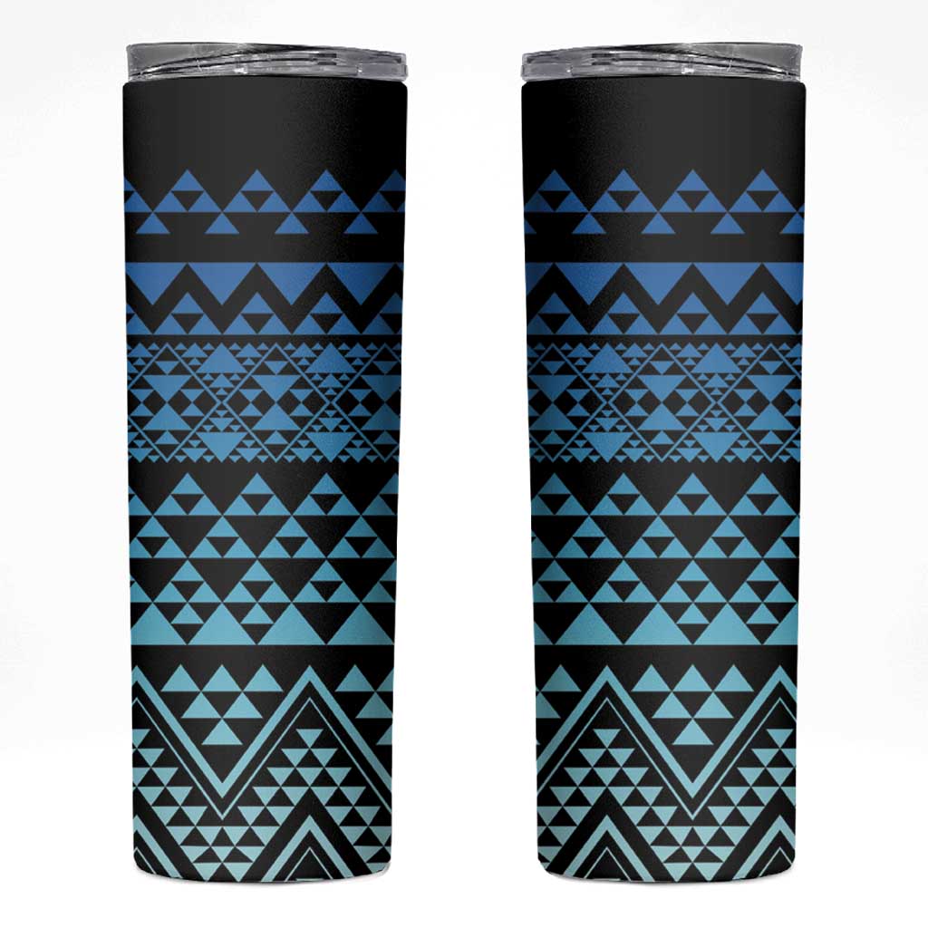 Maori Niho Taniwha Te Wheiao Skinny Tumbler Moana Blue - Aussie Hoodie