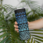 Maori Niho Taniwha Te Wheiao Skinny Tumbler Moana Blue - Aussie Hoodie