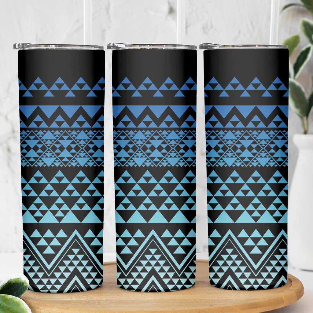 Maori Niho Taniwha Te Wheiao Skinny Tumbler Moana Blue - Aussie Hoodie