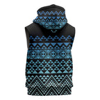 Maori Niho Taniwha Te Wheiao Sleeveless Hoodie Moana Blue - Aussie Hoodie