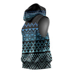 Maori Niho Taniwha Te Wheiao Sleeveless Hoodie Moana Blue - Aussie Hoodie