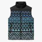 Maori Niho Taniwha Te Wheiao Sleeveless Puffer Jacket Moana Blue - Aussie Hoodie