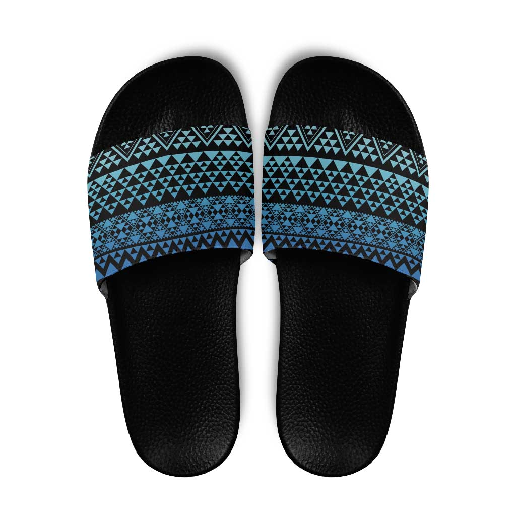 Maori Niho Taniwha Te Wheiao Slide Sandals Moana Blue - Aussie Hoodie