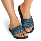 Maori Niho Taniwha Te Wheiao Slide Sandals Moana Blue - Aussie Hoodie