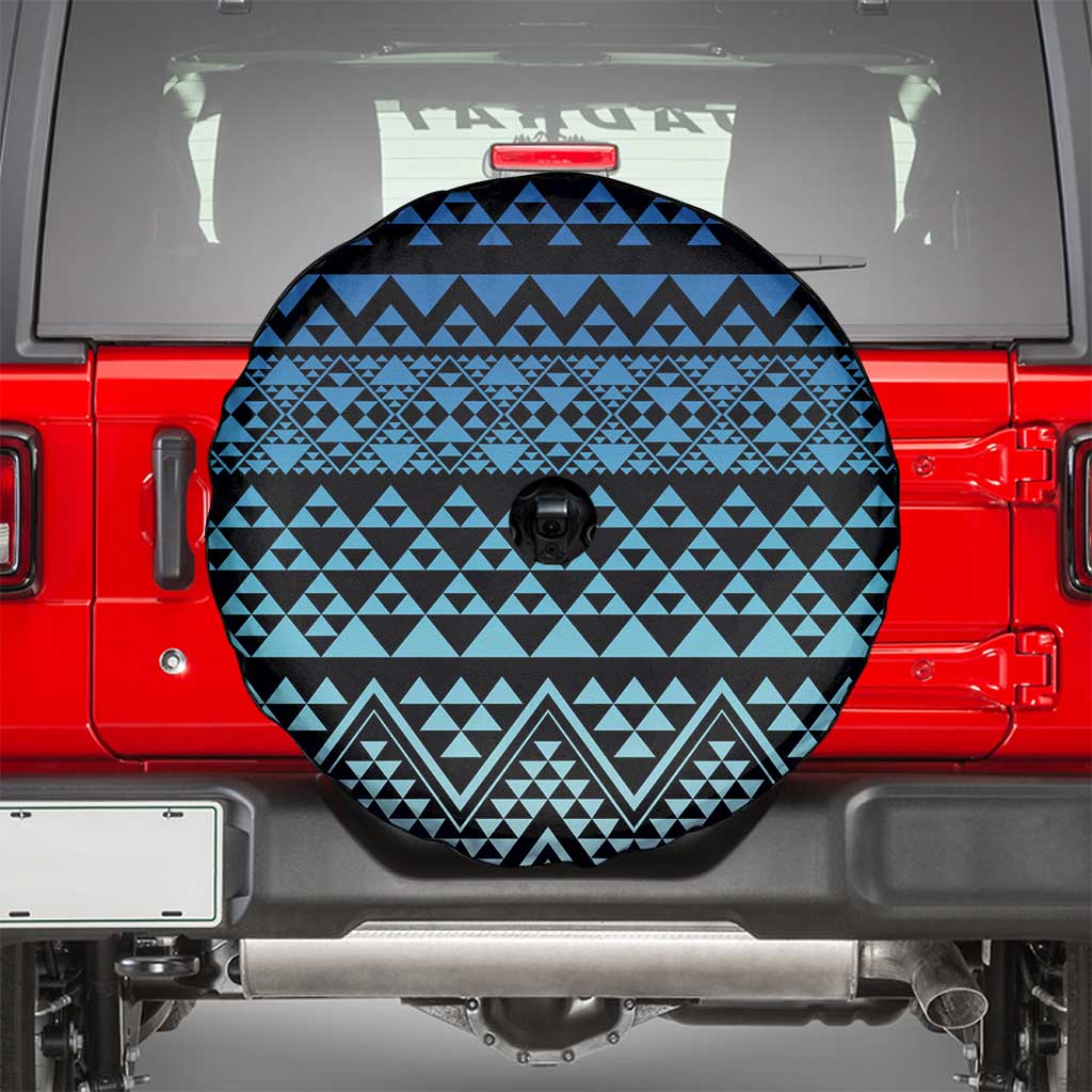 Maori Niho Taniwha Te Wheiao Spare Tire Cover Moana Blue - Aussie Hoodie