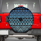 Maori Niho Taniwha Te Wheiao Spare Tire Cover Moana Blue - Aussie Hoodie