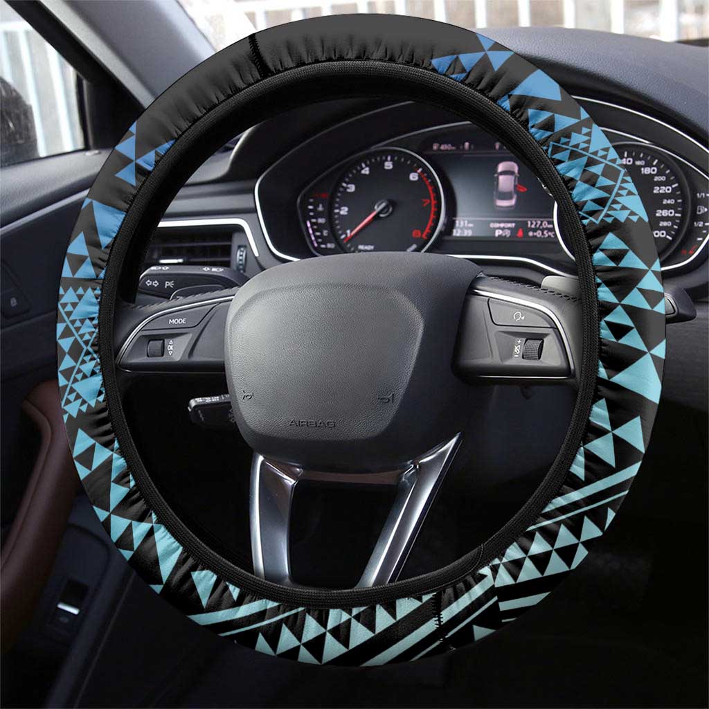Maori Niho Taniwha Te Wheiao Steering Wheel Cover Moana Blue - Aussie Hoodie