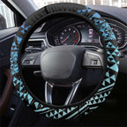 Maori Niho Taniwha Te Wheiao Steering Wheel Cover Moana Blue - Aussie Hoodie