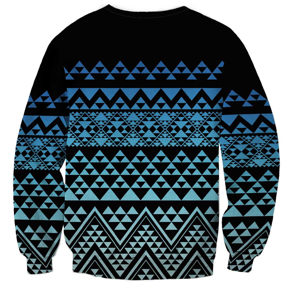 Maori Niho Taniwha Te Wheiao Sweatshirt Moana Blue - Aussie Hoodie