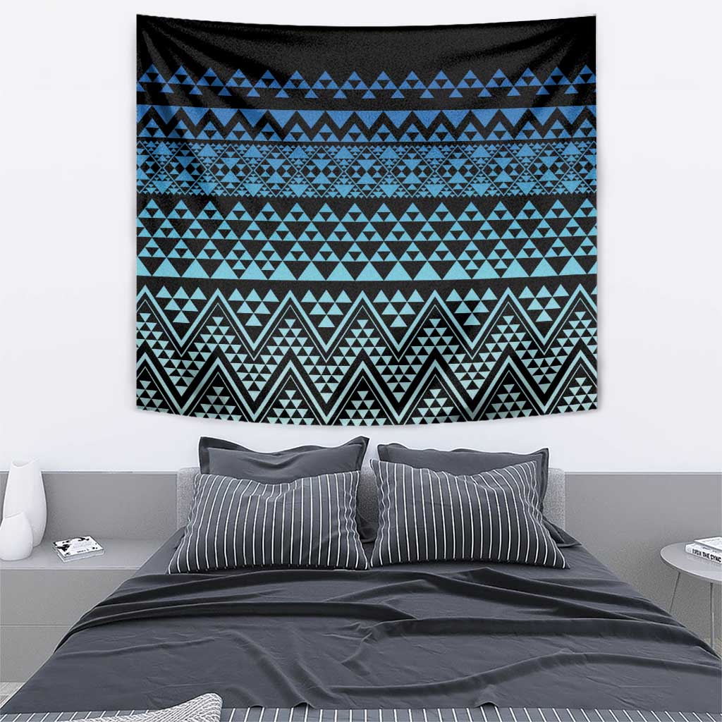 Maori Niho Taniwha Te Wheiao Tapestry Moana Blue - Aussie Hoodie