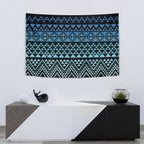 Maori Niho Taniwha Te Wheiao Tapestry Moana Blue - Aussie Hoodie