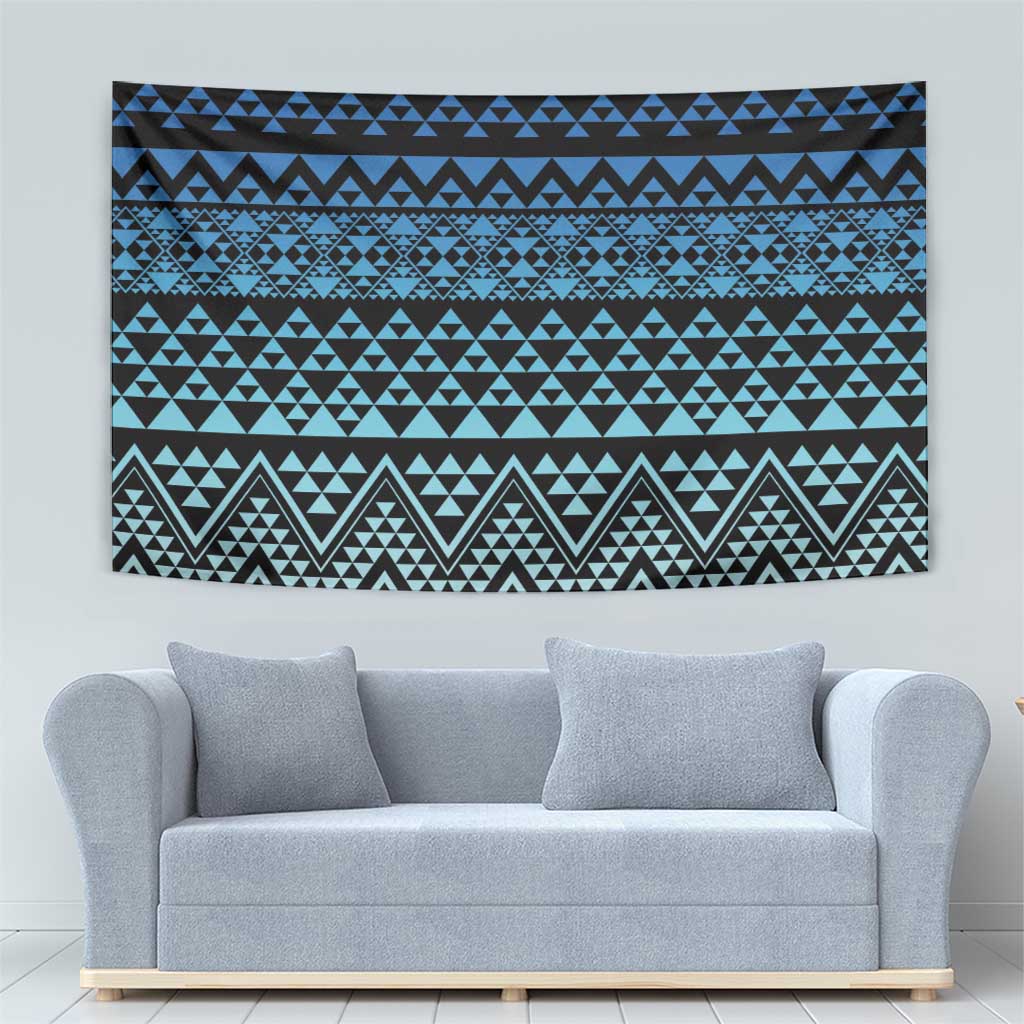 Maori Niho Taniwha Te Wheiao Tapestry Moana Blue - Aussie Hoodie