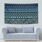 Maori Niho Taniwha Te Wheiao Tapestry Moana Blue - Aussie Hoodie