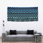 Maori Niho Taniwha Te Wheiao Tapestry Moana Blue - Aussie Hoodie