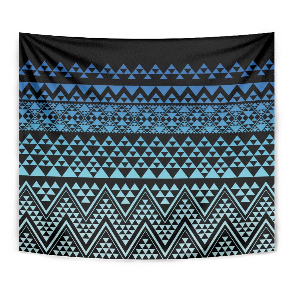 Maori Niho Taniwha Te Wheiao Tapestry Moana Blue - Aussie Hoodie