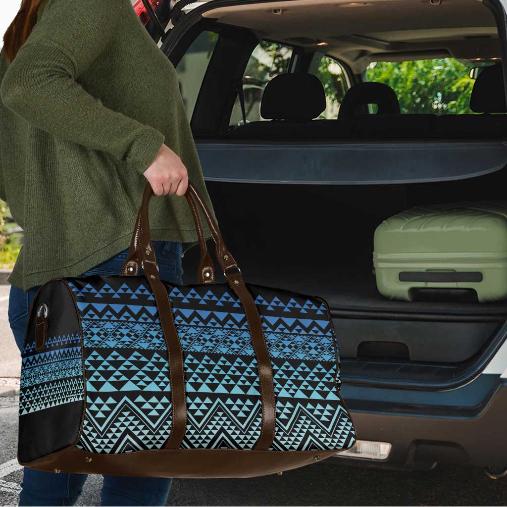Maori Niho Taniwha Te Wheiao Travel Bag Moana Blue - Aussie Hoodie