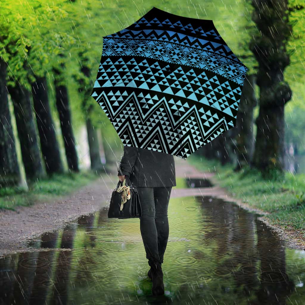 Maori Niho Taniwha Te Wheiao Umbrella Moana Blue - Aussie Hoodie