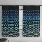 Maori Niho Taniwha Te Wheiao Window Curtain Moana Blue - Aussie Hoodie