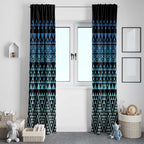 Maori Niho Taniwha Te Wheiao Window Curtain Moana Blue - Aussie Hoodie