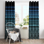 Maori Niho Taniwha Te Wheiao Window Curtain Moana Blue - Aussie Hoodie