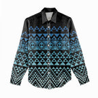Maori Niho Taniwha Te Wheiao Women Casual Shirt Moana Blue - Aussie Hoodie