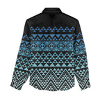 Maori Niho Taniwha Te Wheiao Women Casual Shirt Moana Blue - Aussie Hoodie