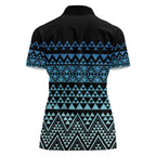 Maori Niho Taniwha Te Wheiao Women Polo Shirt Moana Blue - Aussie Hoodie