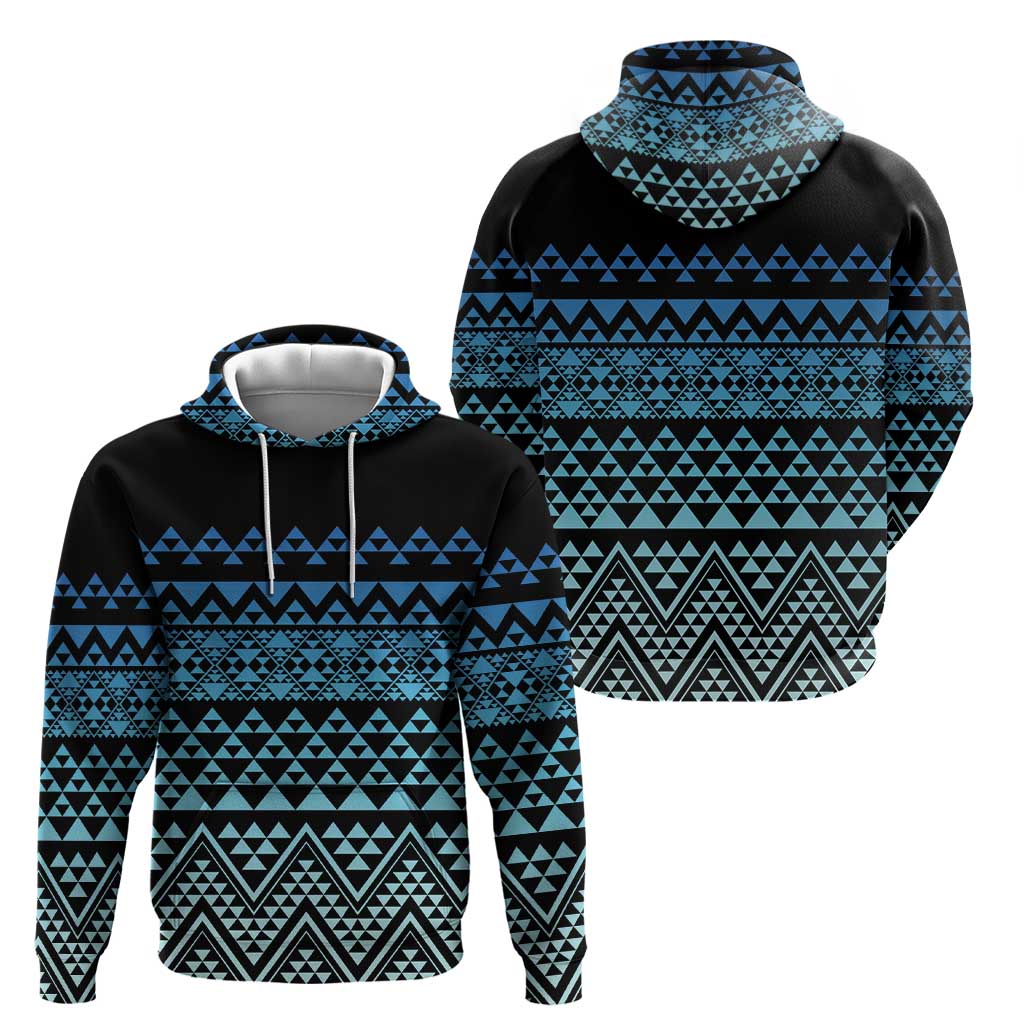 Maori Niho Taniwha Te Wheiao Zip Hoodie Moana Blue - Aussie Hoodie