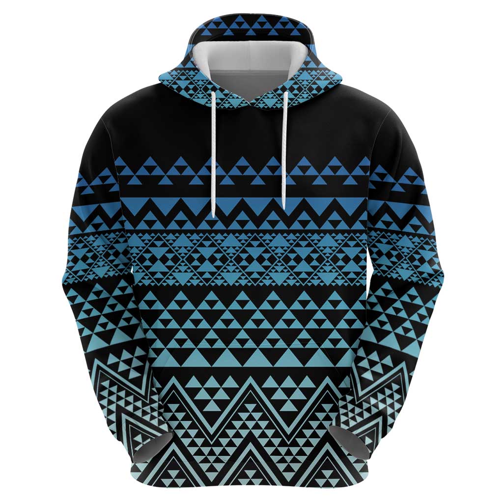 Maori Niho Taniwha Te Wheiao Zip Hoodie Moana Blue - Aussie Hoodie