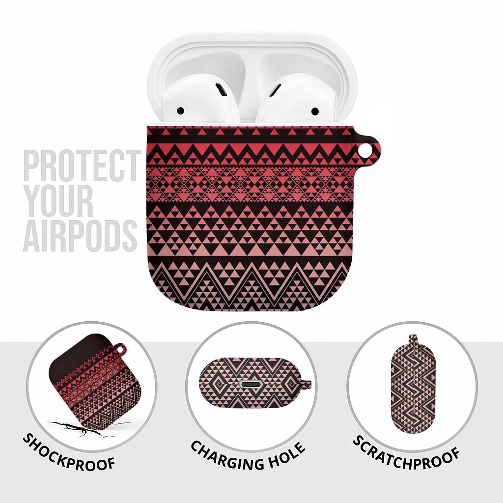 Maori Niho Taniwha Te Wheiao AirPods Case Terracotta - Aussie Hoodie