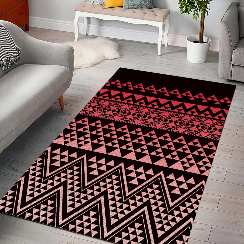 Maori Niho Taniwha Te Wheiao Area Rug Terracotta - Aussie Hoodie