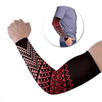 Maori Niho Taniwha Te Wheiao Arm Sleeves Terracotta - Aussie Hoodie