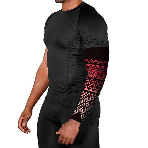 Maori Niho Taniwha Te Wheiao Arm Sleeves Terracotta - Aussie Hoodie