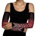 Maori Niho Taniwha Te Wheiao Arm Sleeves Terracotta - Aussie Hoodie