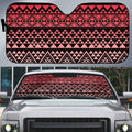 Maori Niho Taniwha Te Wheiao Auto Sun Shade Terracotta - Aussie Hoodie