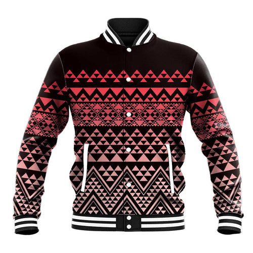Maori Niho Taniwha Te Wheiao Baseball Jacket Terracotta - Aussie Hoodie