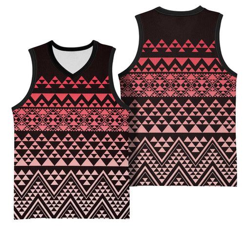 Maori Niho Taniwha Te Wheiao Basketball Jersey Terracotta - Aussie Hoodie