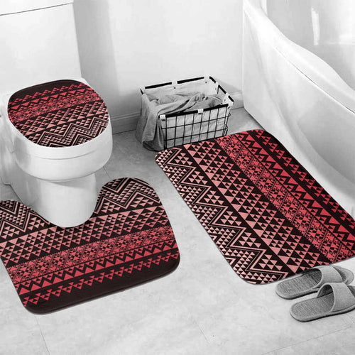 Maori Niho Taniwha Te Wheiao Bathroom Set Terracotta - Aussie Hoodie