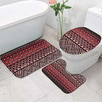 Maori Niho Taniwha Te Wheiao Bathroom Set Terracotta - Aussie Hoodie